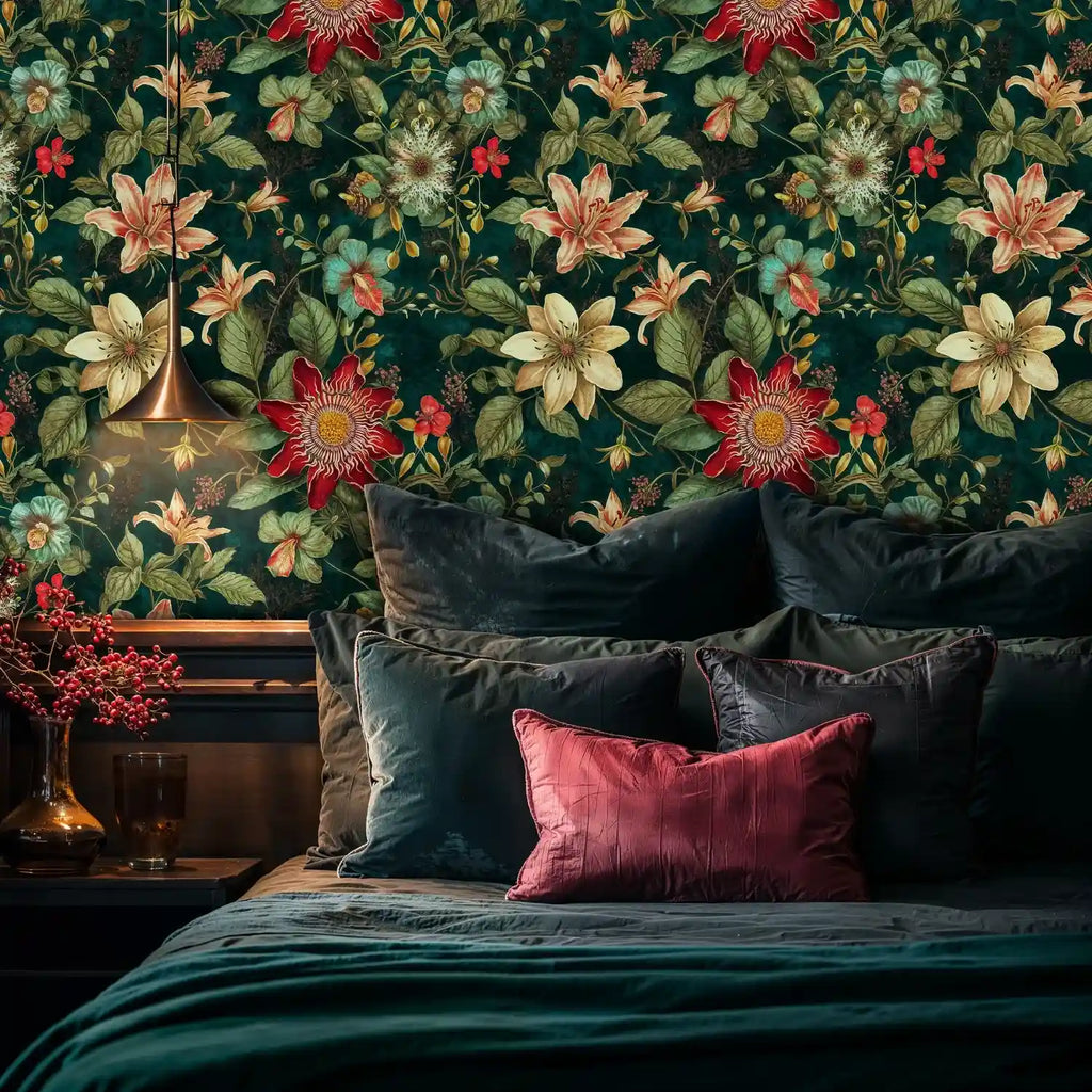 Midnight Botanical Garden Wallpaper