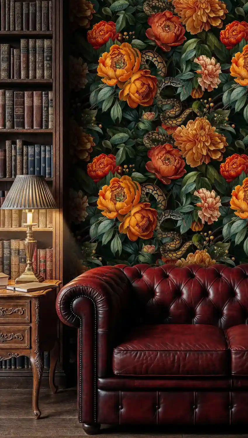 Serpent Garden Botanical Wallpaper