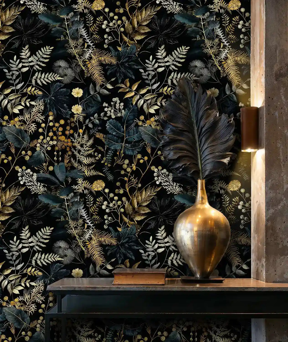 Dark Botanical Wallpaper