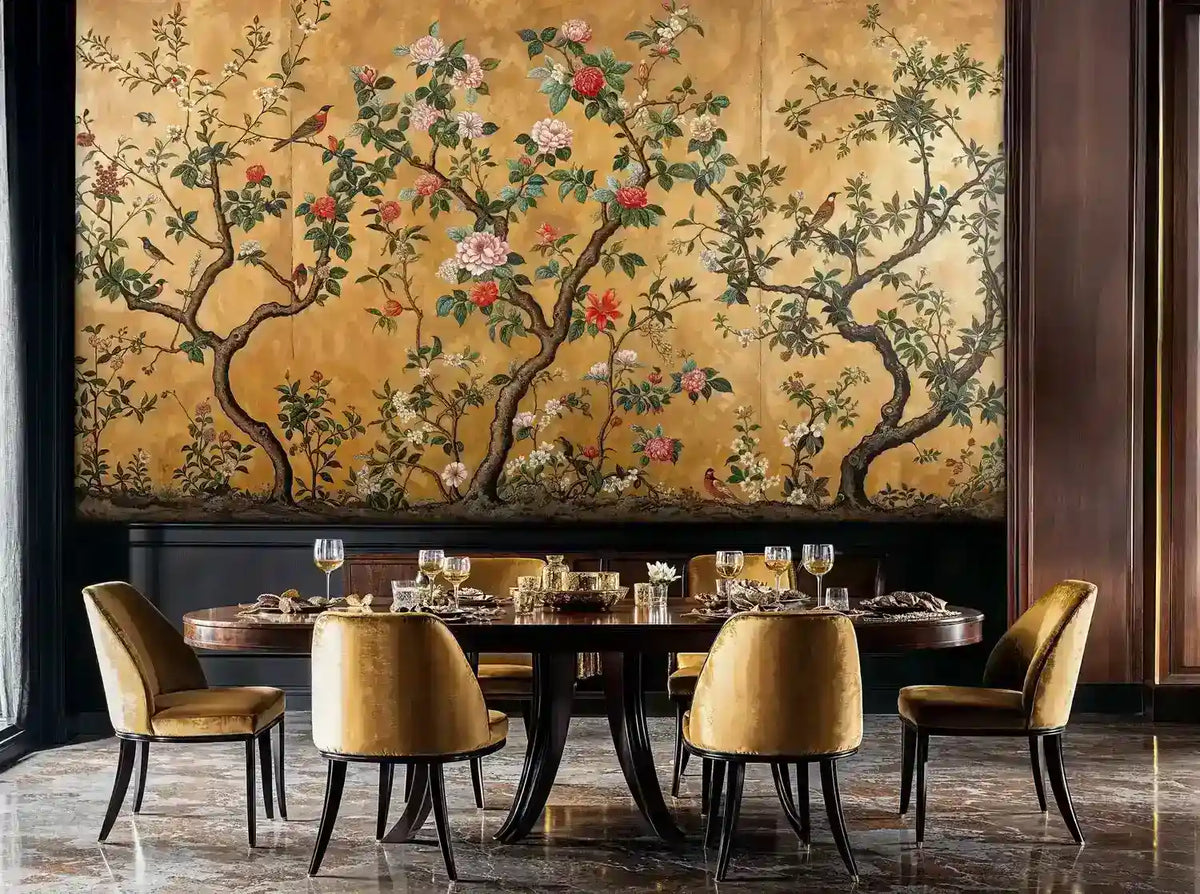 Chinoiserie Flowering Tree Wall Mural