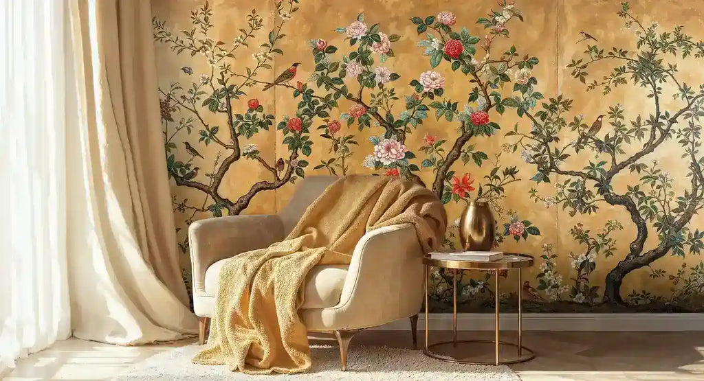 Chinoiserie Flowering Tree Wall Mural