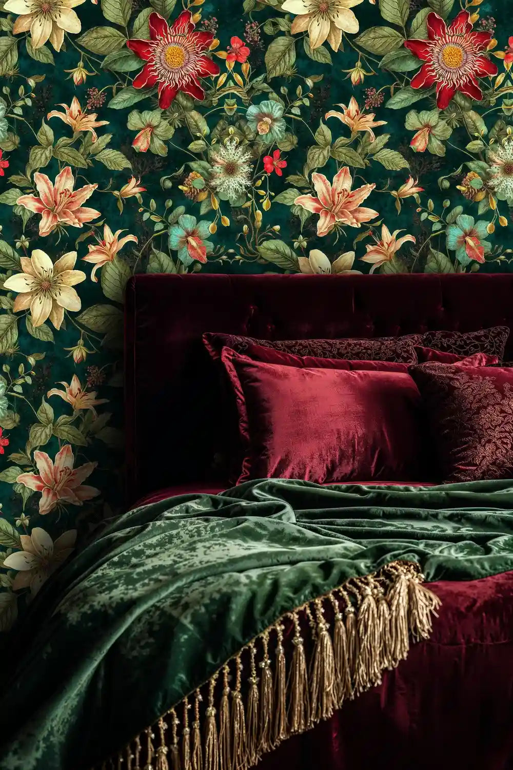 Midnight Botanical Garden Wallpaper