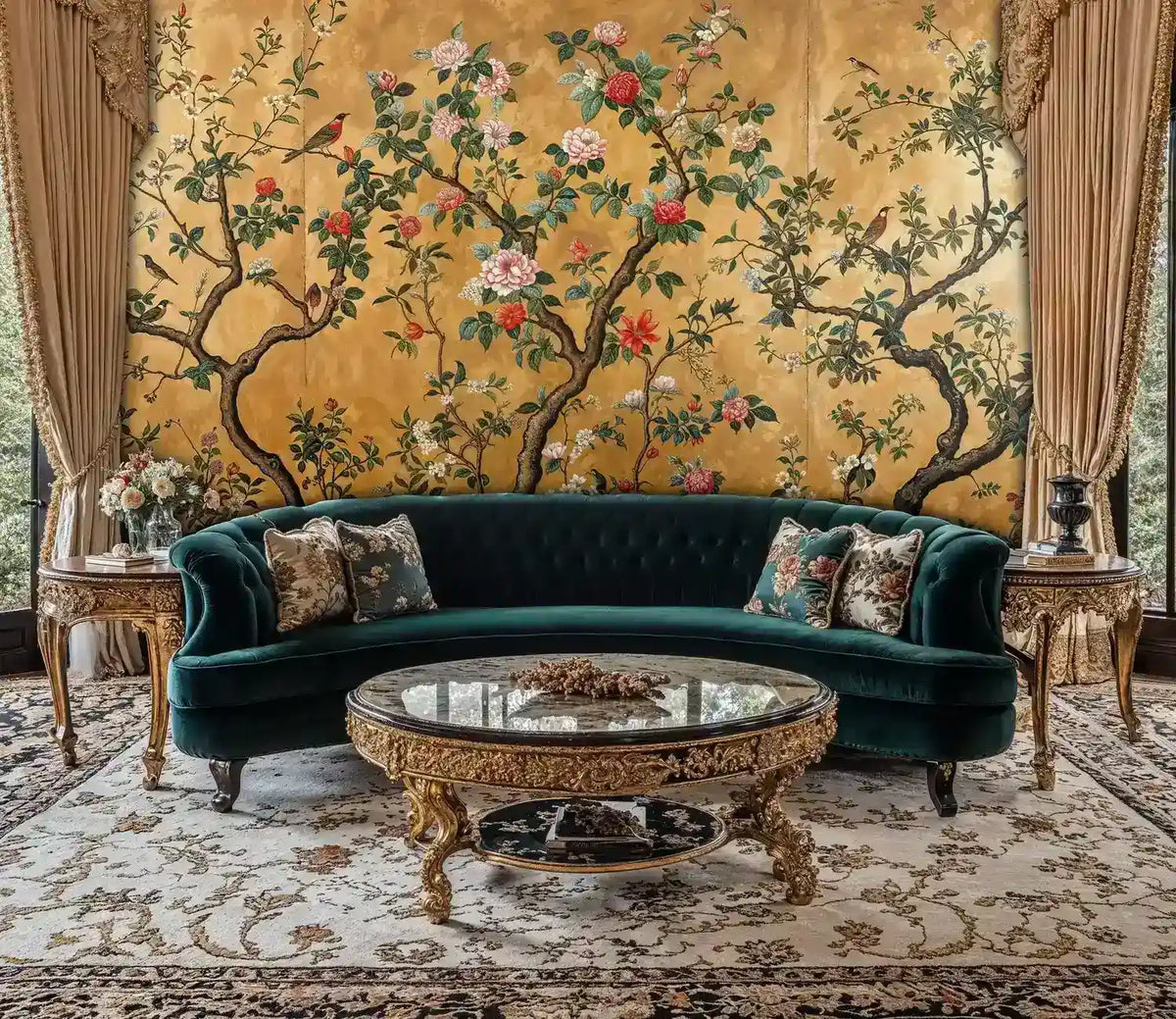 Chinoiserie Flowering Tree Wall Mural