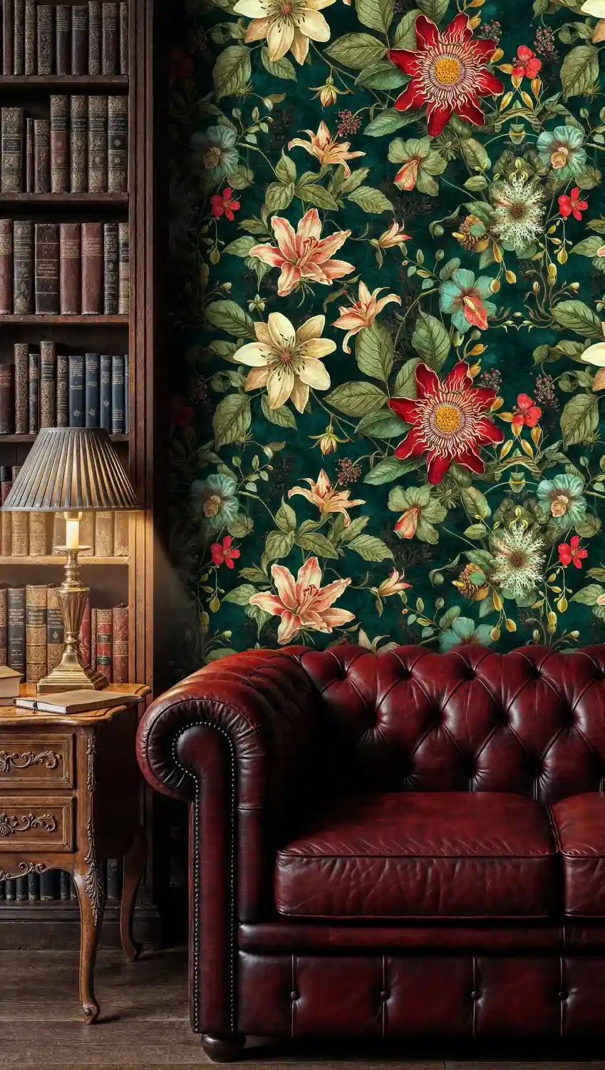 Midnight Botanical Garden Wallpaper