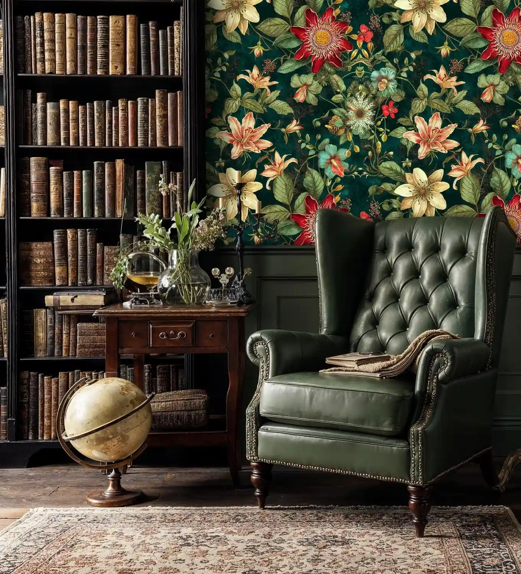 Midnight Botanical Garden Wallpaper