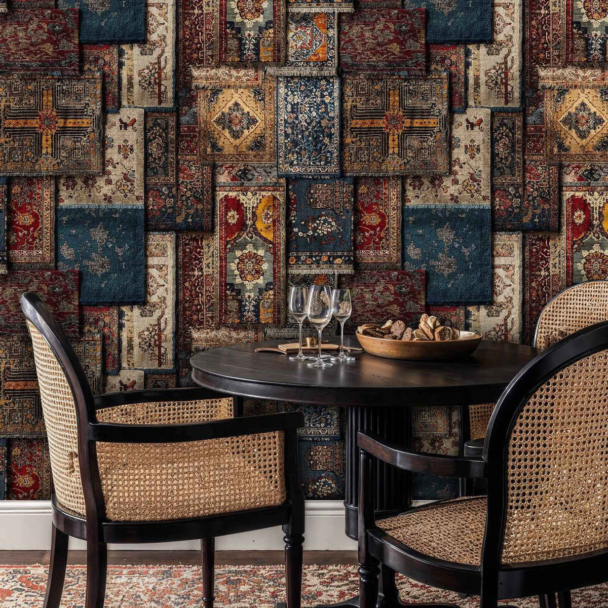 Antique Rug Patchwork Wallpaper